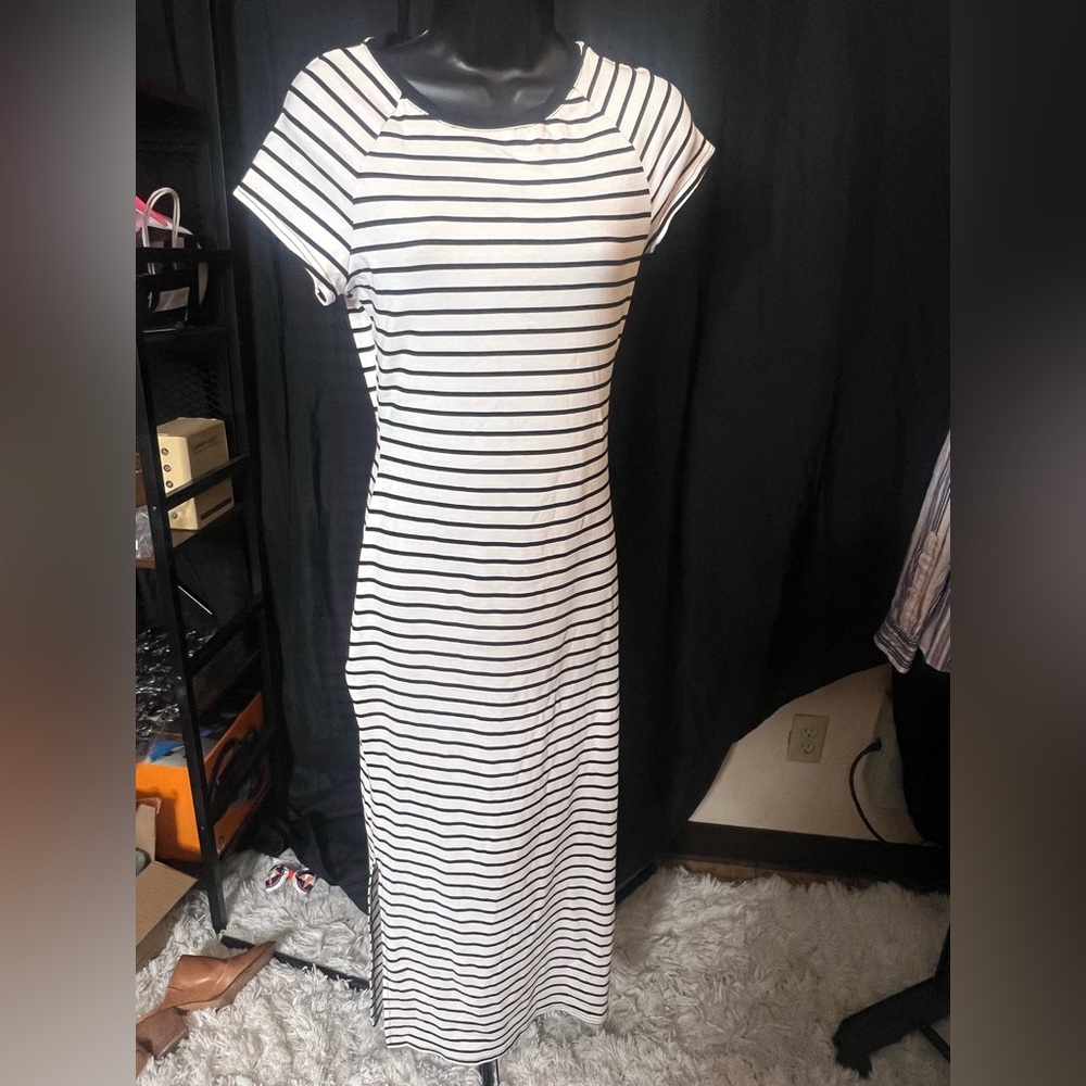 Gilli Black and White Striped  Dress
